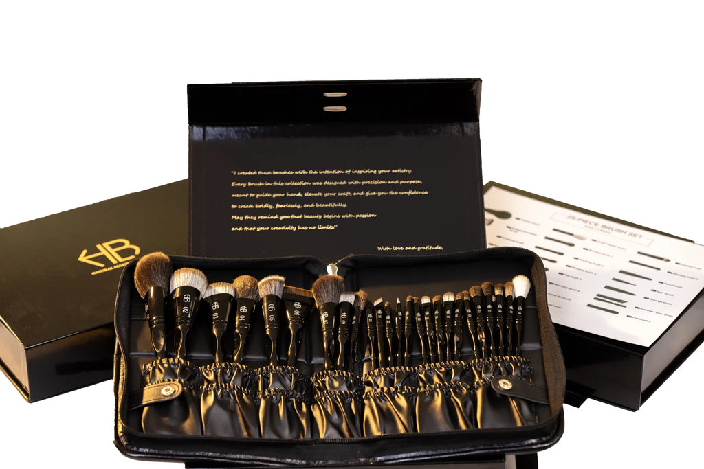 Natural Makeup Brushes – 25 Piece Set