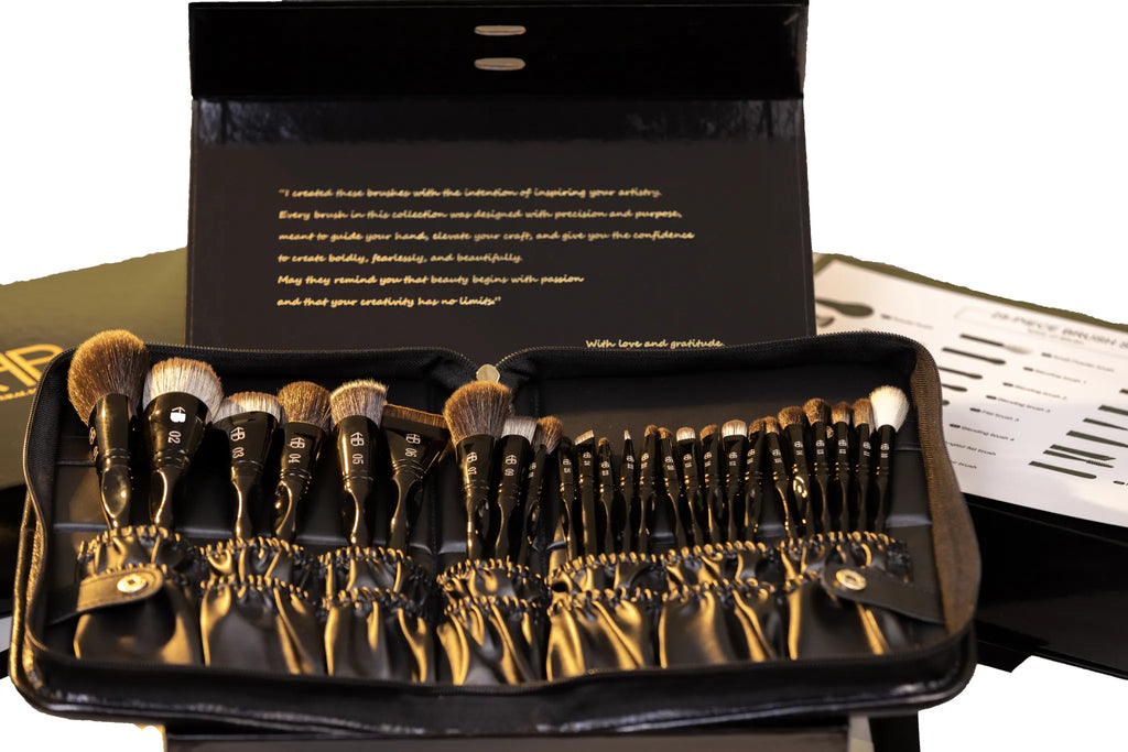 Natural Makeup Brushes – 25 Piece Set